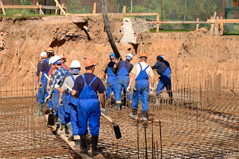 Pouring of Concrete Foundation